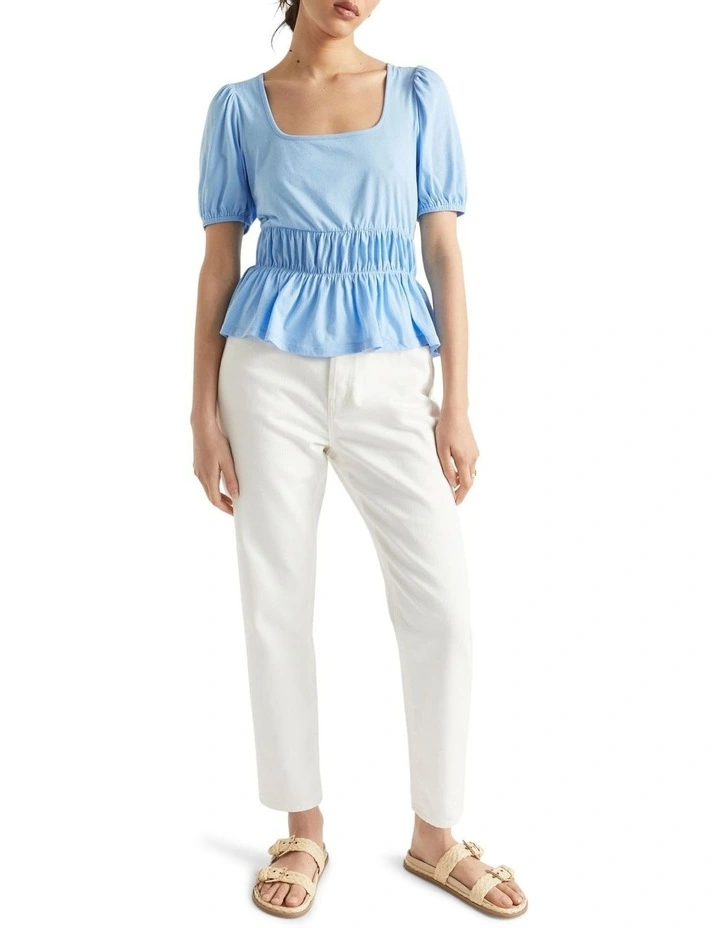 Square Neck Ruched Tee image 3