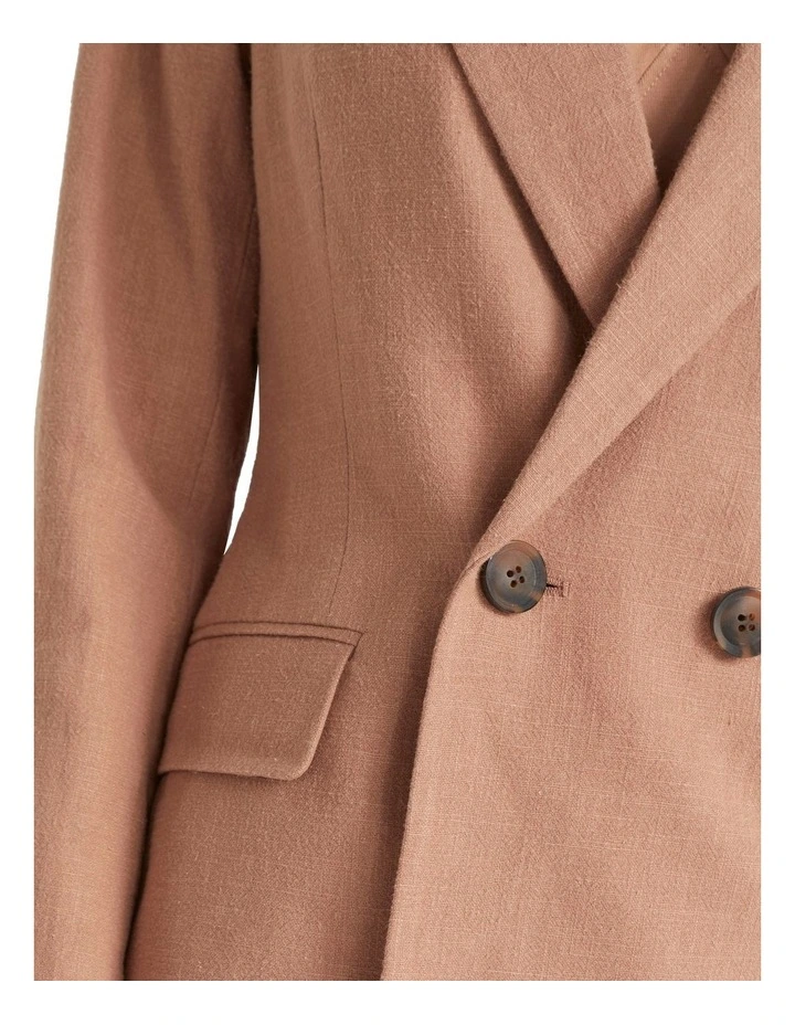 Ramie Cotton Longline Blazer image 3