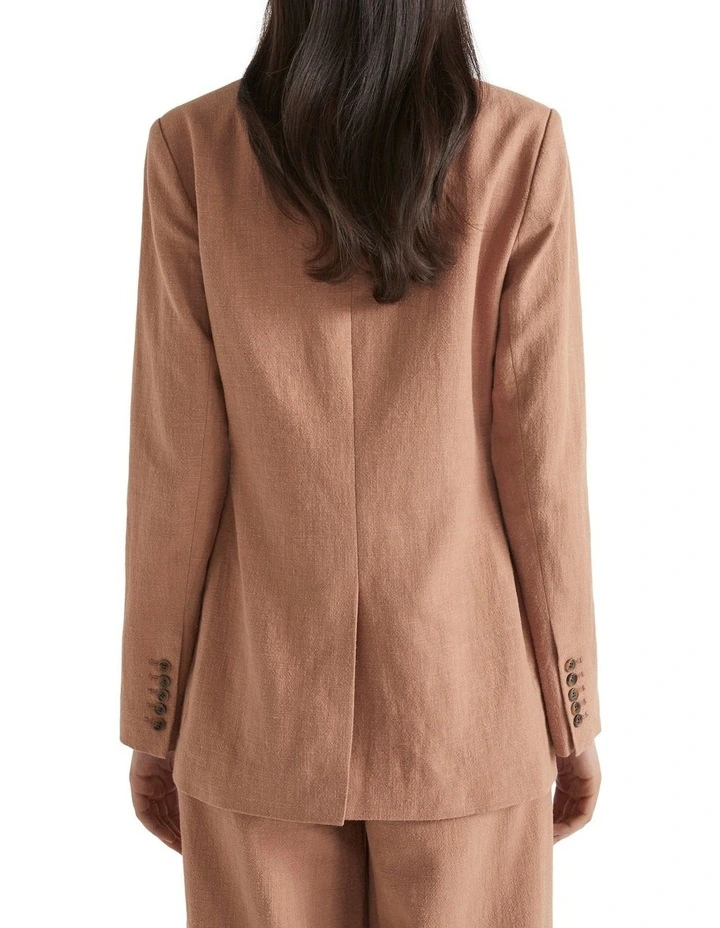 Ramie Cotton Longline Blazer image 4