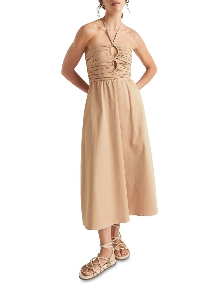 Tailored Halter Midi Dress image 1