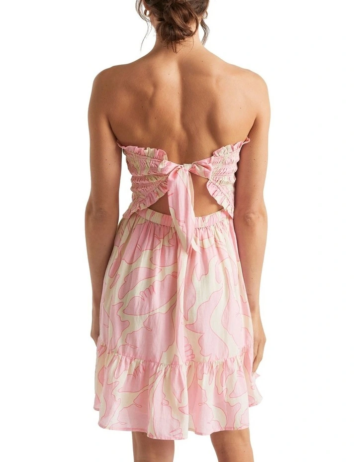 Voile Floral Shirred Mini Dress image 2