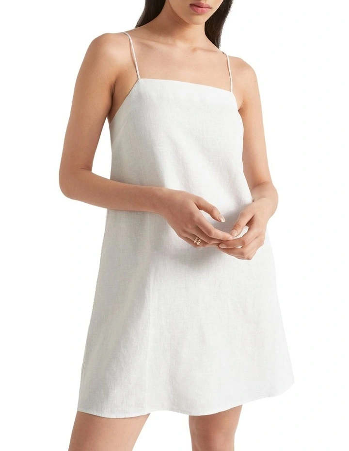 Linen A Line Mini Dress image 2