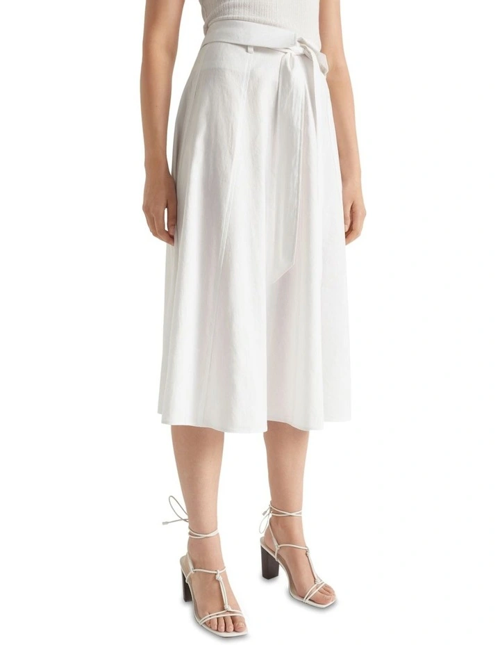 Tie Panel Midi Skirt image 3