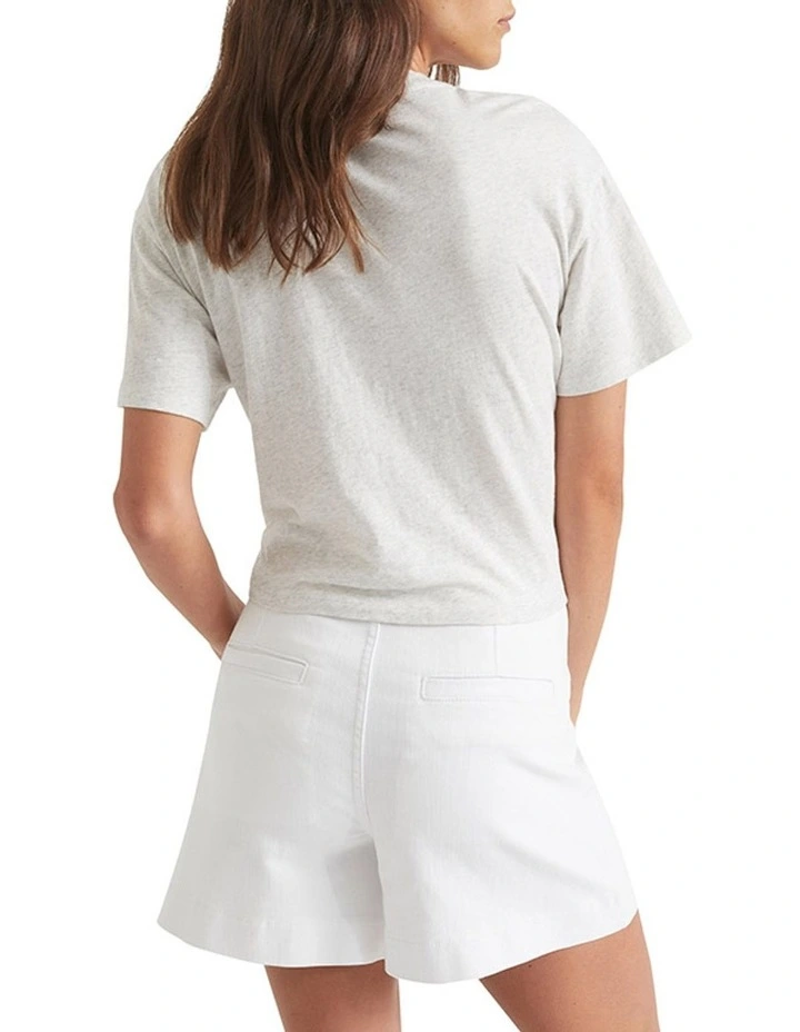 Cropped Gathered Ring Tee