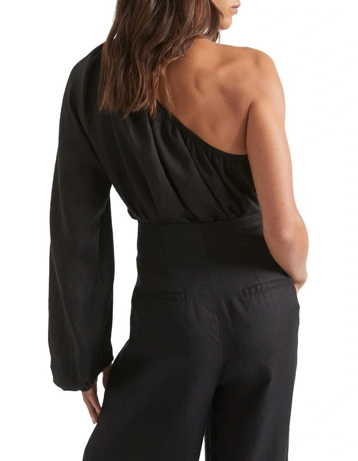 Linen One Shoulder Top image 4