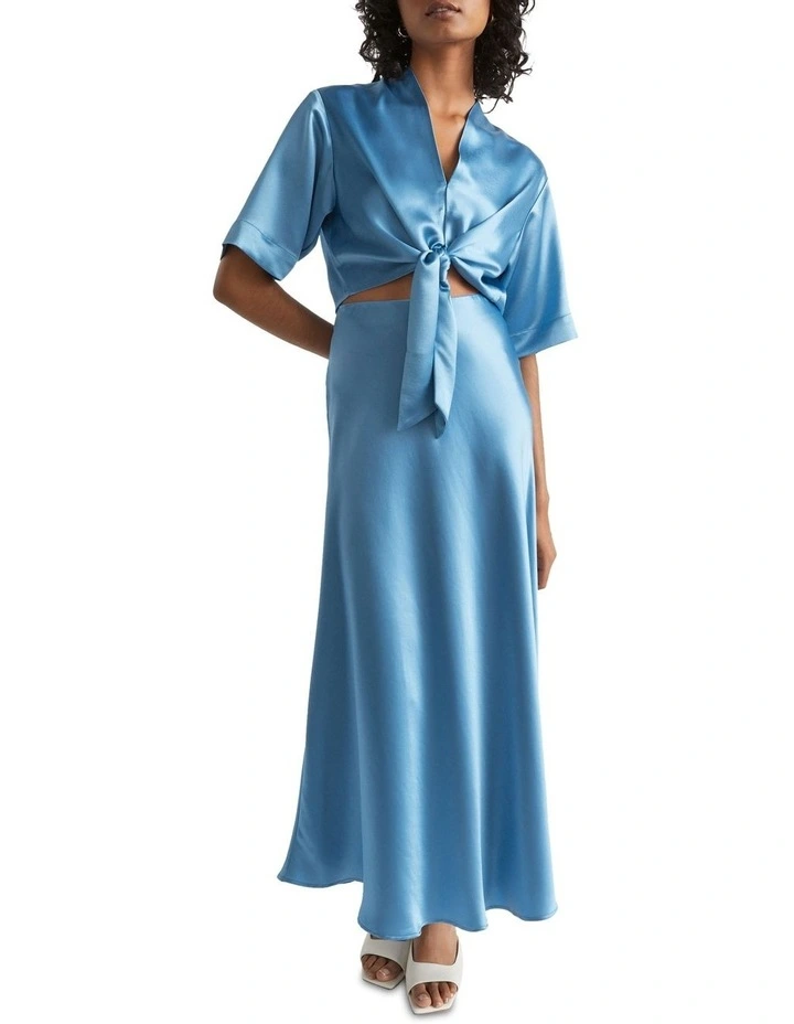 Satin Maxi Skirt image 1