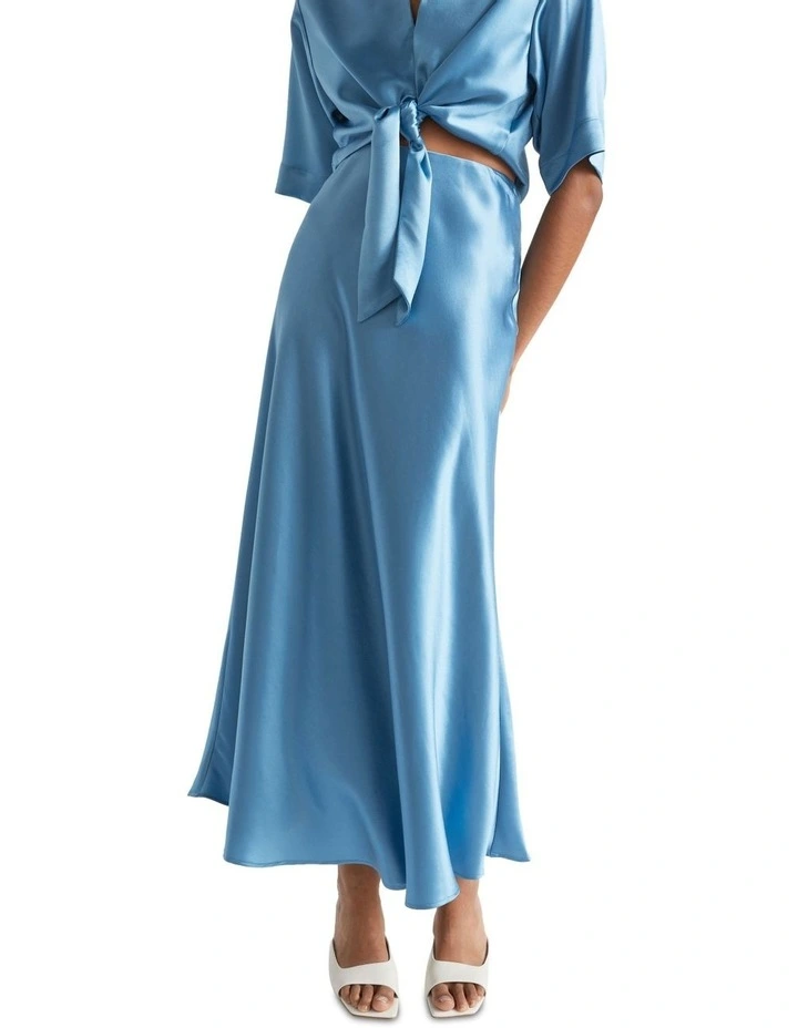 Satin Maxi Skirt image 2