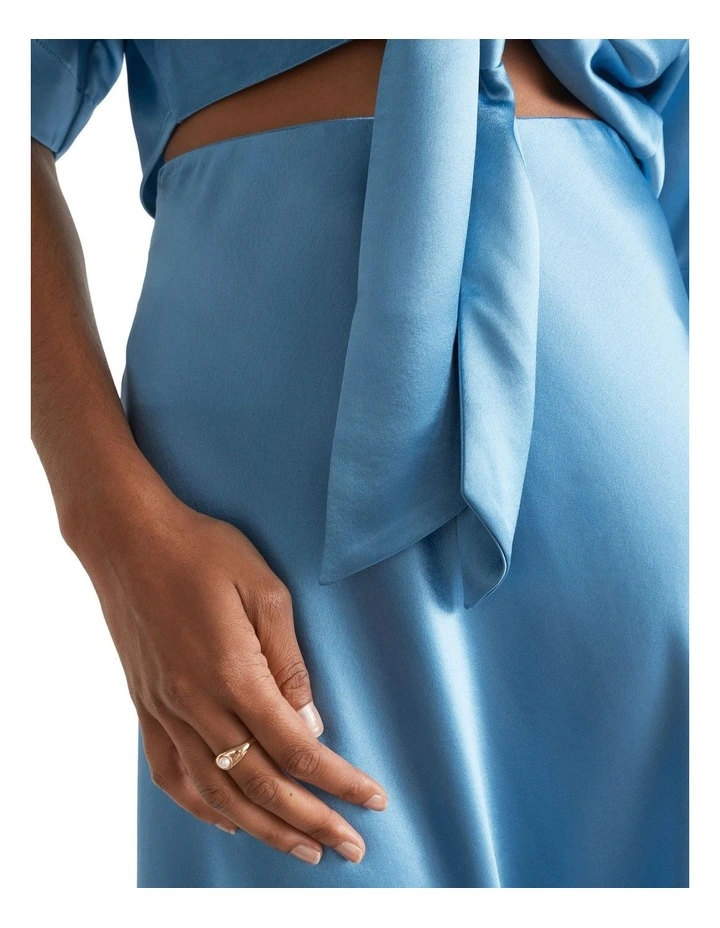 Satin Maxi Skirt image 3