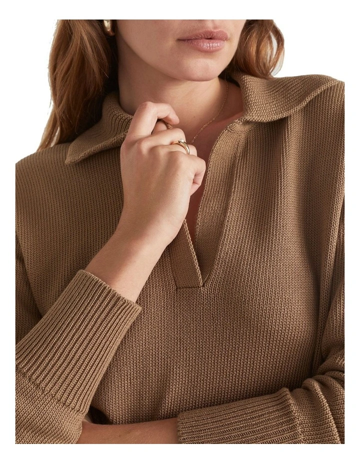 Cotton Polo Collar Knit image 2