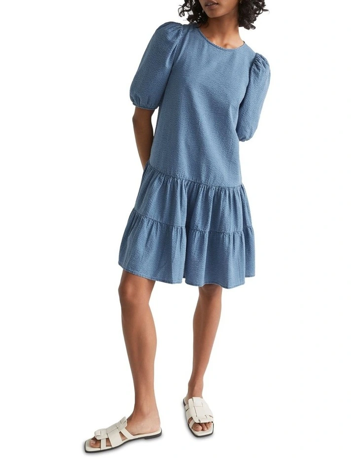 Seersucker Mini Dress image 3