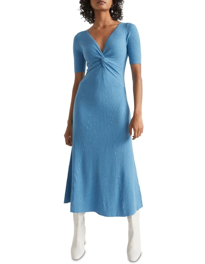 Seed Heritage Twist Front Knit Midi Dress MYER