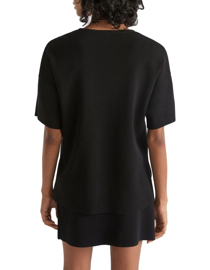 Crepe Knit Mini Wrap Skirt image 4