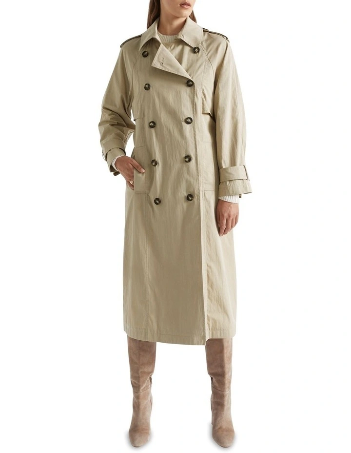 Trench Coat in Beige image 3