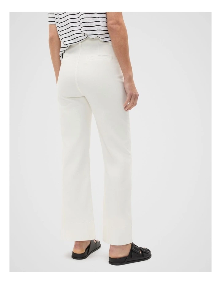 Core Wide Leg Pocket Jean in Cream image 2