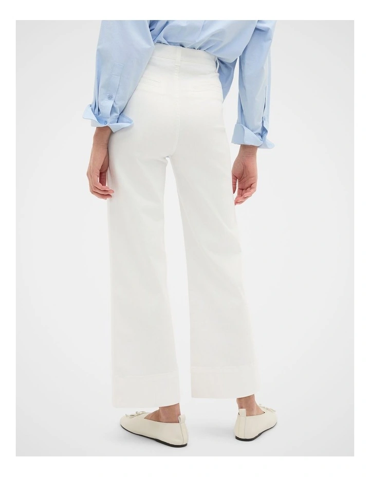 Core Wide Leg Pocket Jean in Cream image 2