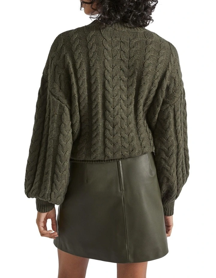 Leather A Line Mini Skirt image 4