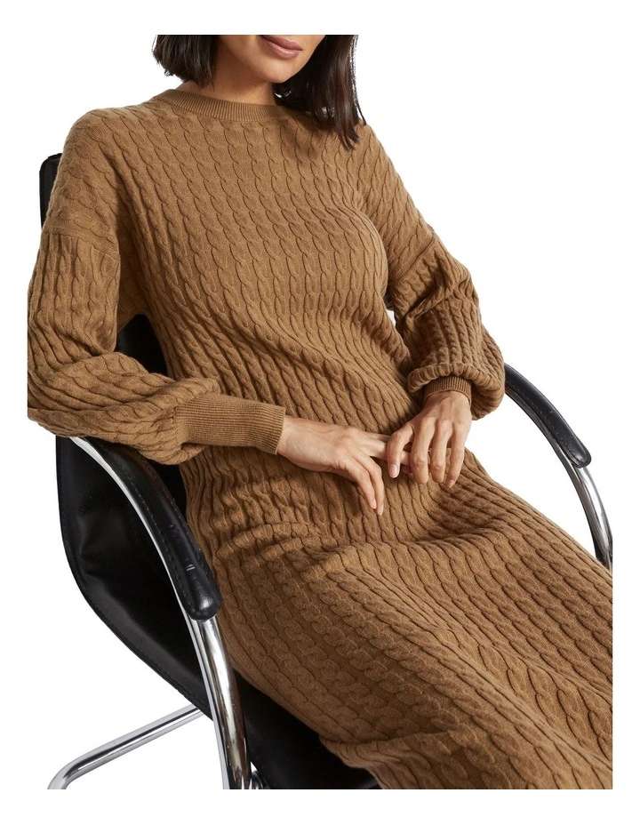 Mini Cable Knit Midi Dress image 2