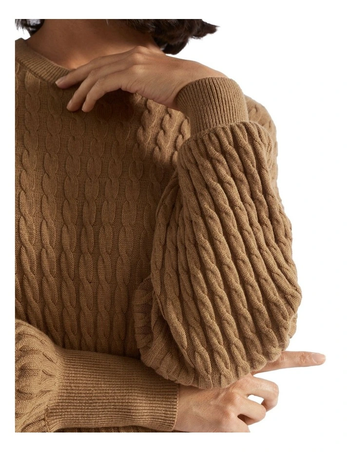 Mini Cable Knit Midi Dress image 3