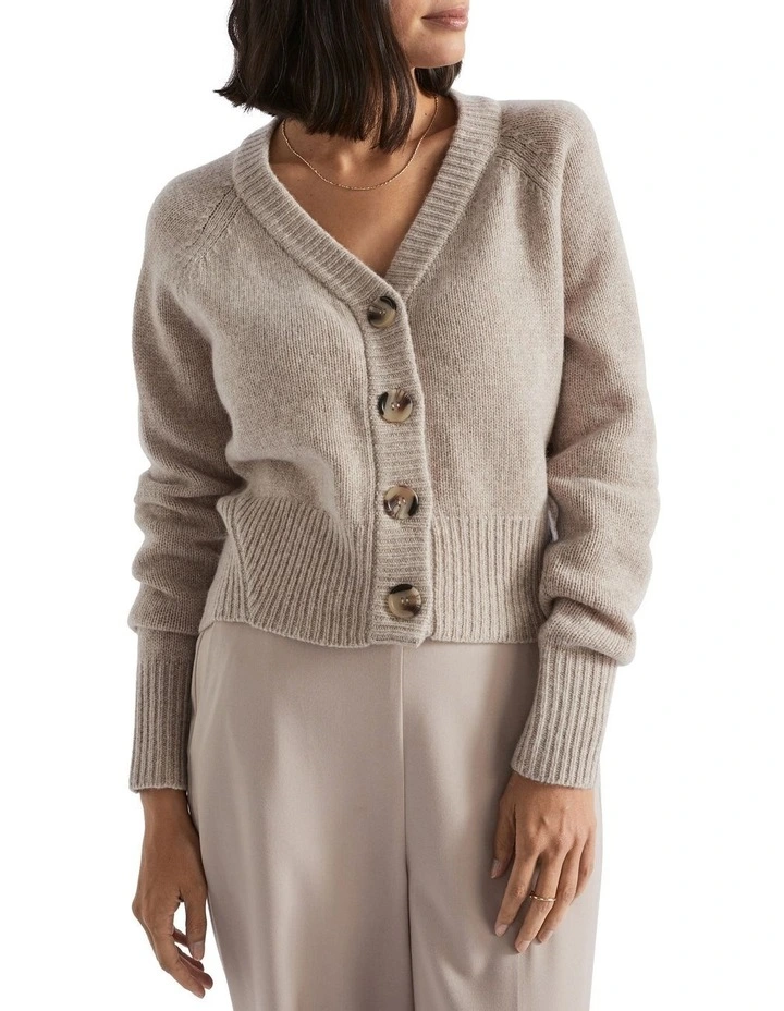 Merino Wool Raglan Cardigan image 2