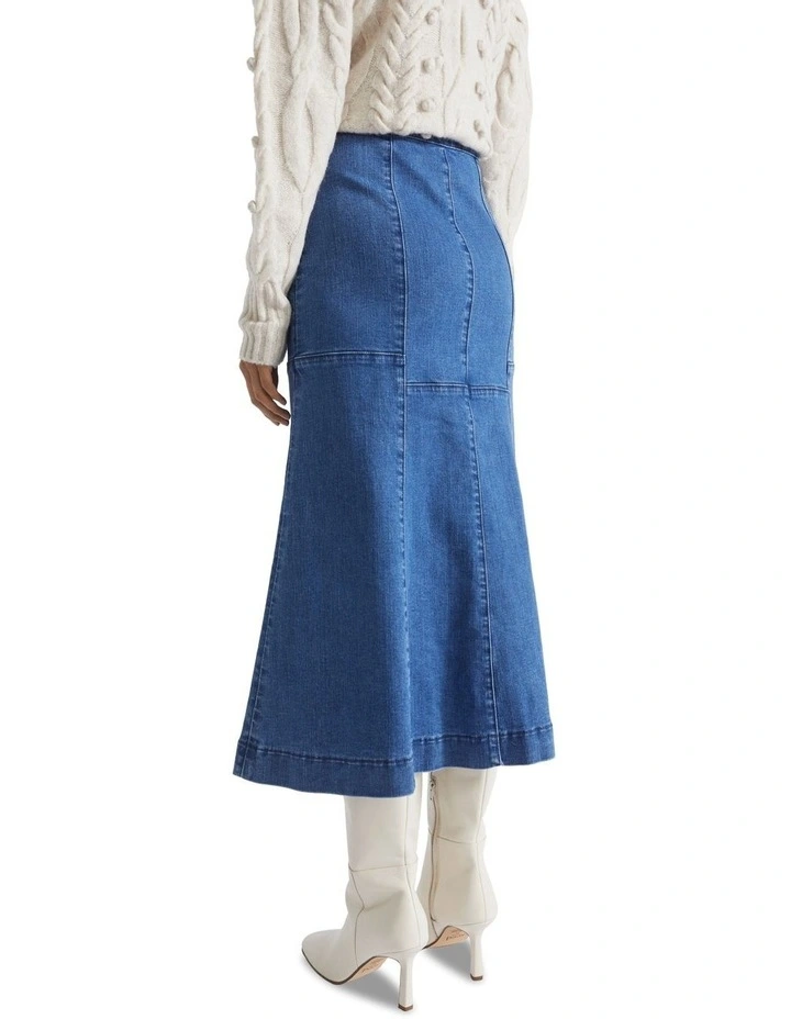 Denim Swing Button Fly Skirt image 5
