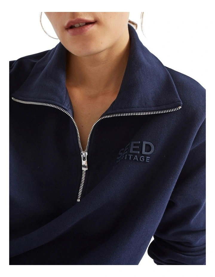 Core Heritage Logo Sweat in Navy image 4