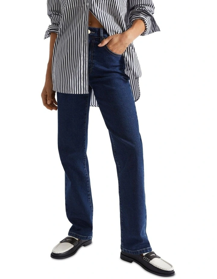 Slim Leg Long Jean in Blue image 1