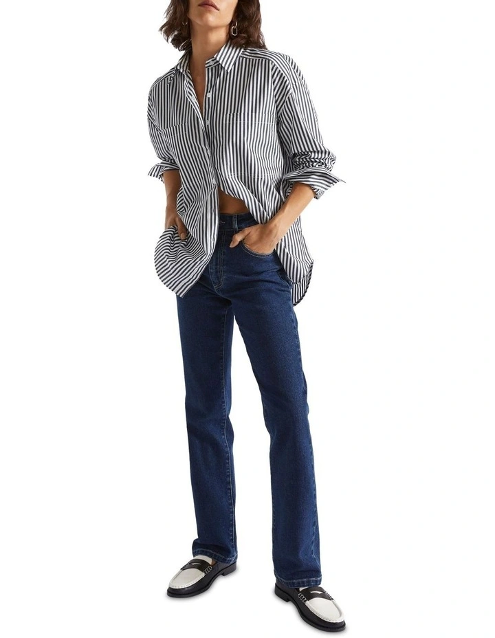 Slim Leg Long Jean in Blue image 2