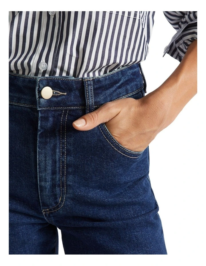 Slim Leg Long Jean in Blue image 3