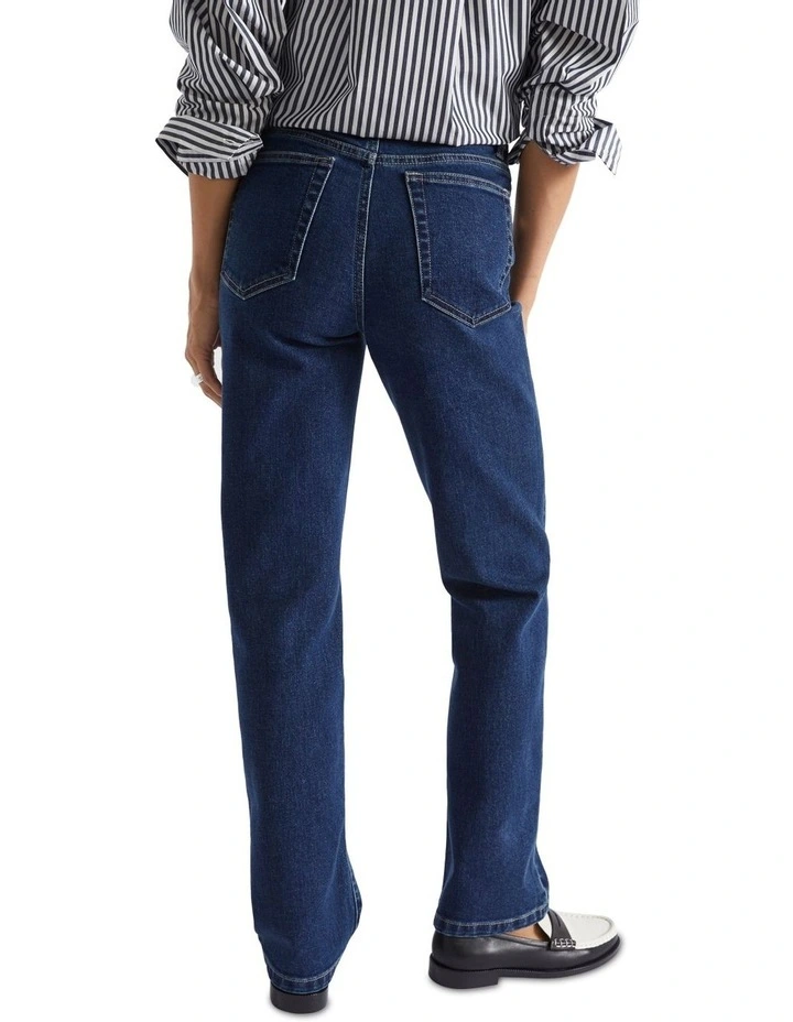 Slim Leg Long Jean in Blue image 4