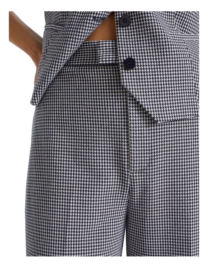 Houndstooth High Waisted Pant in Blue Multi image 2