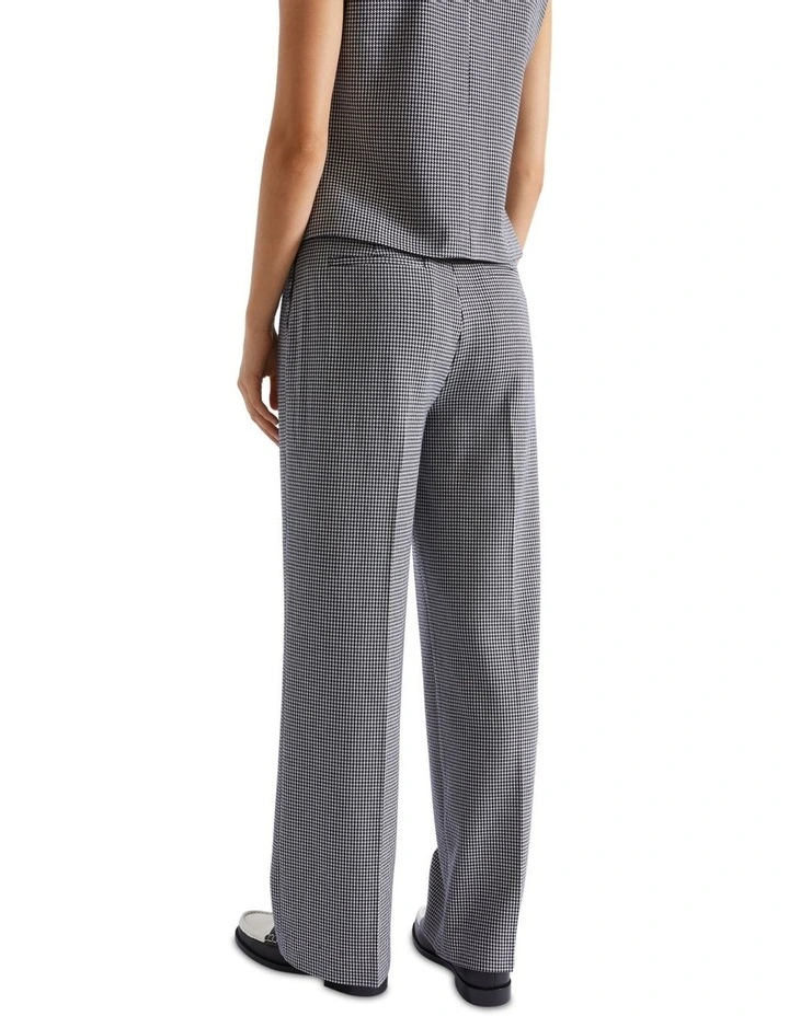 Houndstooth High Waisted Pant in Blue Multi image 4