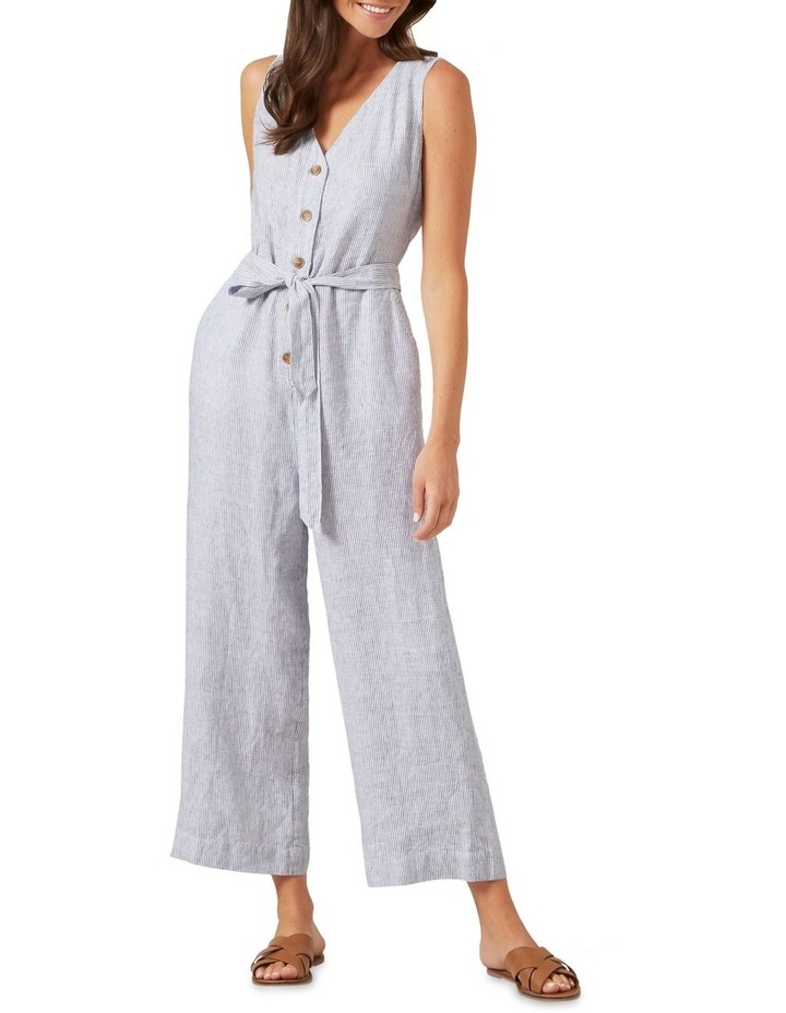 french connection striped jumpsuit