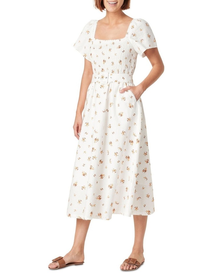 French connection antique floral linen dress clearance
