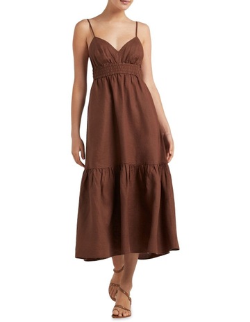 French Connection Linen Shirred Cut Out 