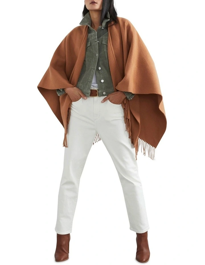 French Connection Aida Camel Cape | MYER French Connection Aida Camel Cape | MYER