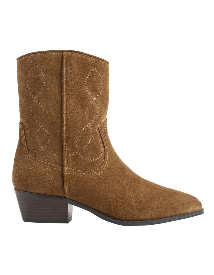 Alexa Western Leather Boot in Brown