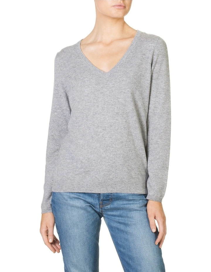 The V-Neck Cotton Cashmere Sweater