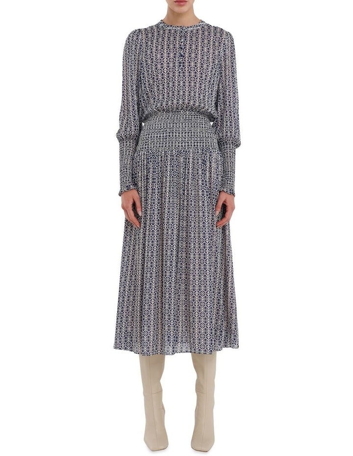 Geo Print Dress Blue