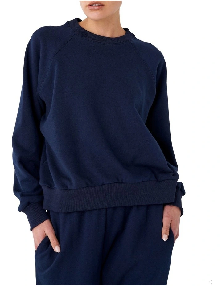 Premium Raglan Blue Sweater