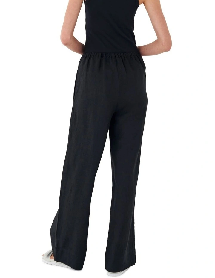 Linen Trouser in Black image 3