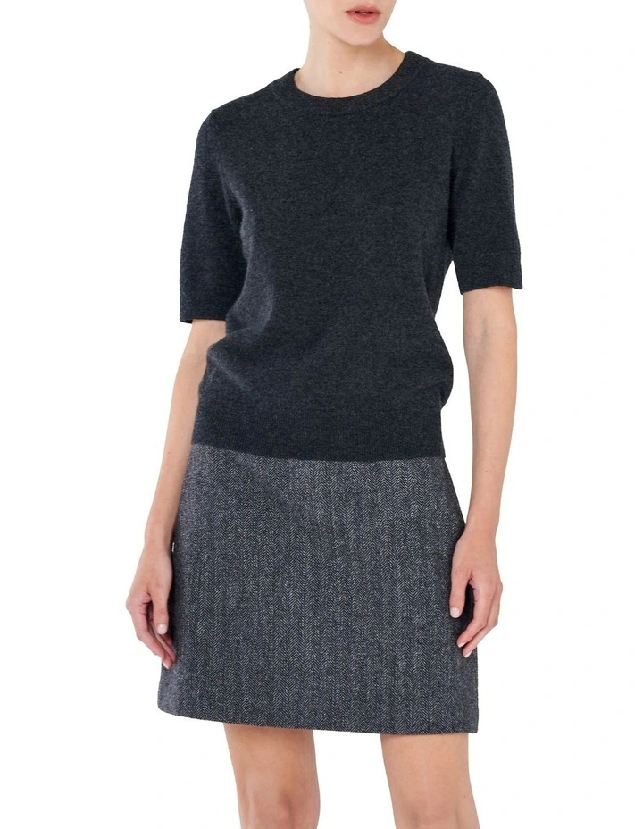 Cashmere Tee in Black image 1