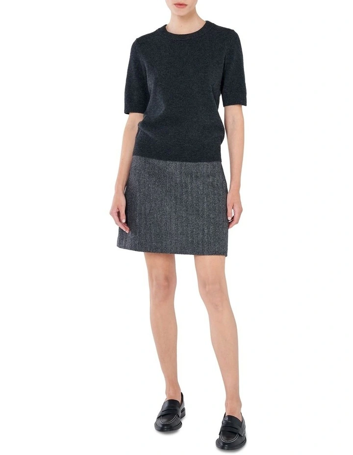 Cashmere Tee in Black image 2