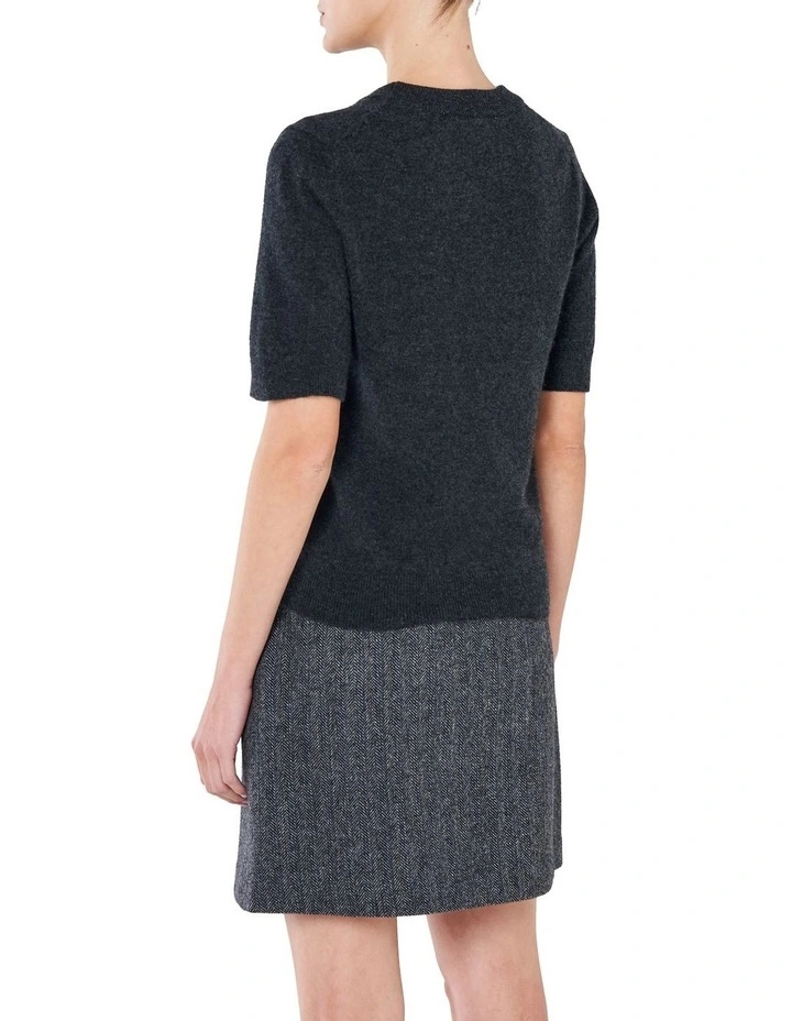 Cashmere Tee in Black image 3