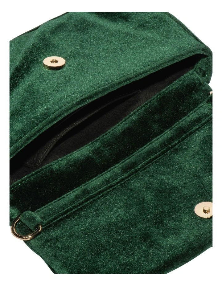 Velvet Clutch in Green image 3