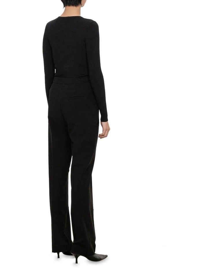EcoVero Straight Leg Pant in Black image 2