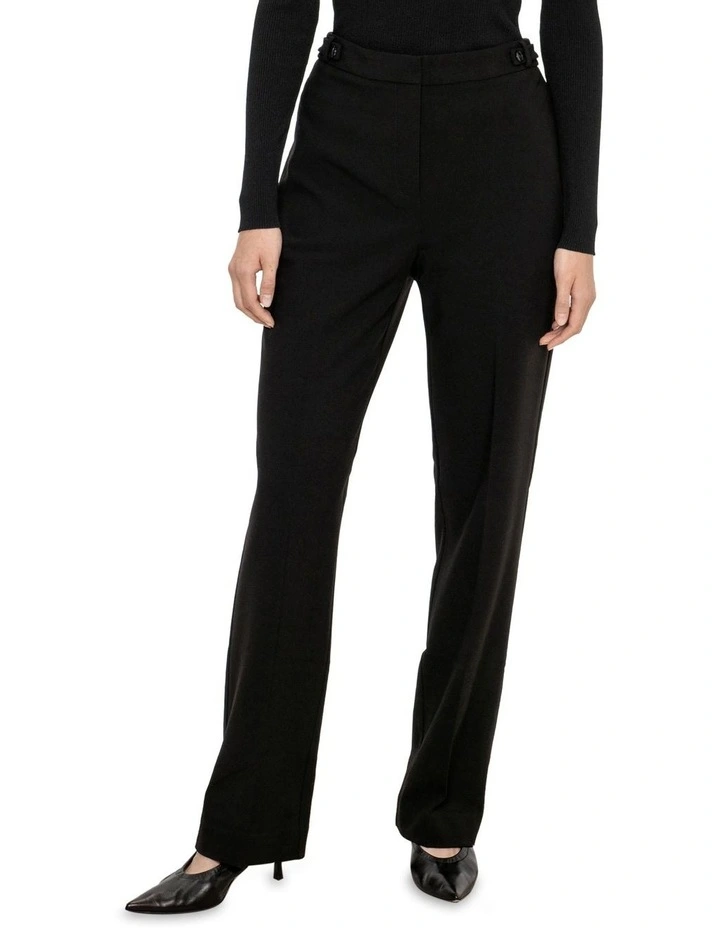 EcoVero Straight Leg Pant in Black image 3