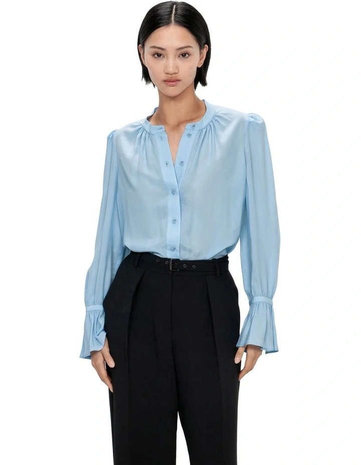 Texture Imprint Blouse in Sky image 3