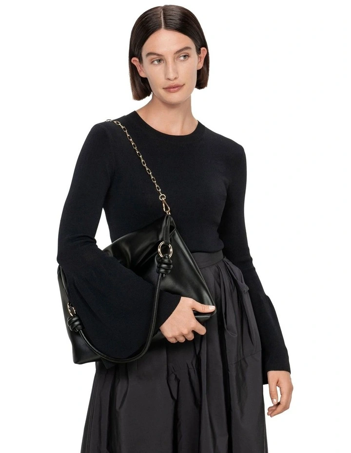 Soft Tote Bag in Black image 4