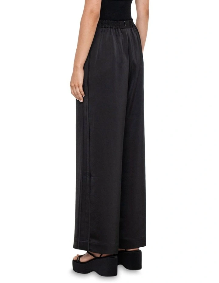 Washer Satin Wide Leg Pants in Black image 2