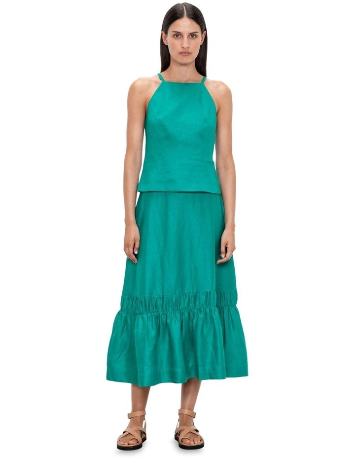 Fine Ramie Top in Emerald image 1